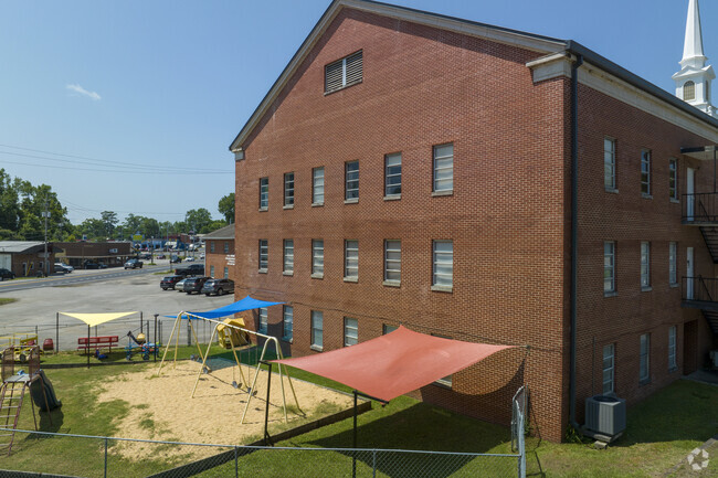 R.A Christian Academy near Hueytown features an inviting playground with canopies for shade.