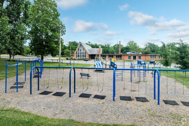 Kids love the playground at St. John Lutheran School.