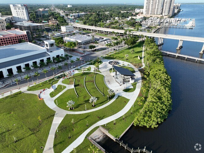 Centennial Park in Downtown Fort Myers is a hub for activity on waterfront from live entertainment to car shows and arts festivals.