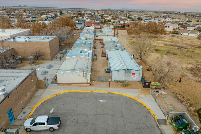 Portables at Mary Ann Binford Elementary.