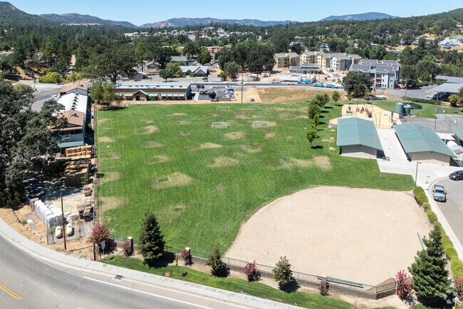 The baseball field at Oakhurst Elementary School in Oakhurst.