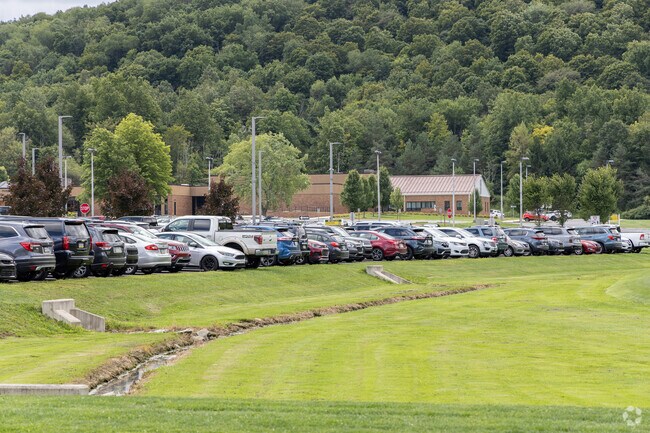There is student parking at Forest Hills Junior/Senior High School.