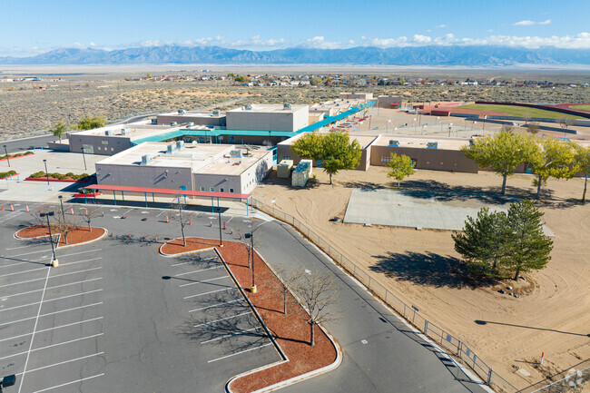 Valencia Middle School mountain views.