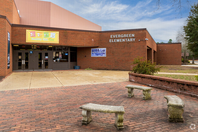Evergreen Elementary School serves students from preschool through fifth grade.