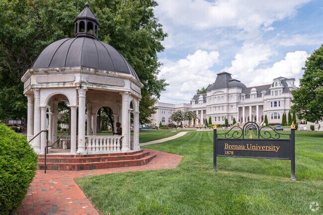 Brenau University sits directly between New Holland Village and downtown Gainesville.