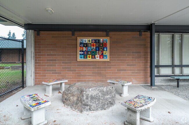 College Place Middle School seating area.