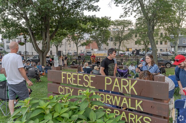 Freese Park is a small park with a big atmosphere during Open Jam on Tuesday nights.