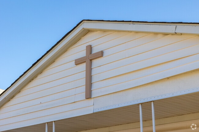 Calvary Baptist School has a cross on at the entrance of it's doors in Columbia.
