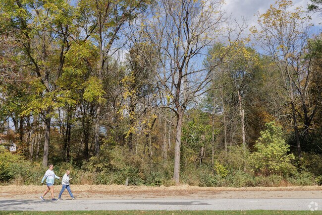 Woodbourne Park offers trails, courts, and fields for outdoor recreation.