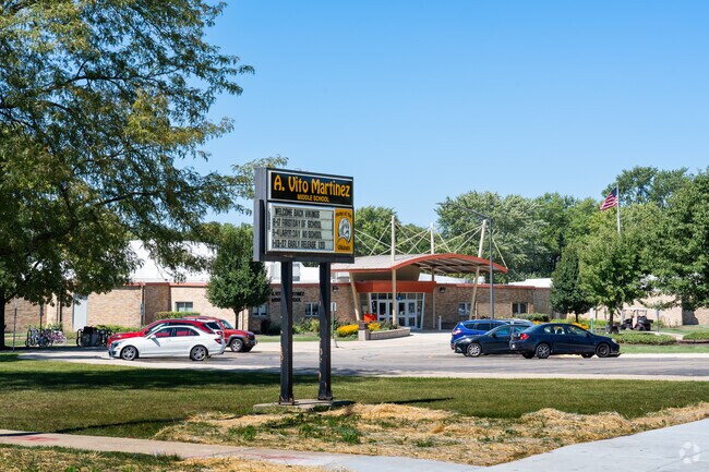 A Vito Martinez Middle School is highly rated, public school near Lewis University.