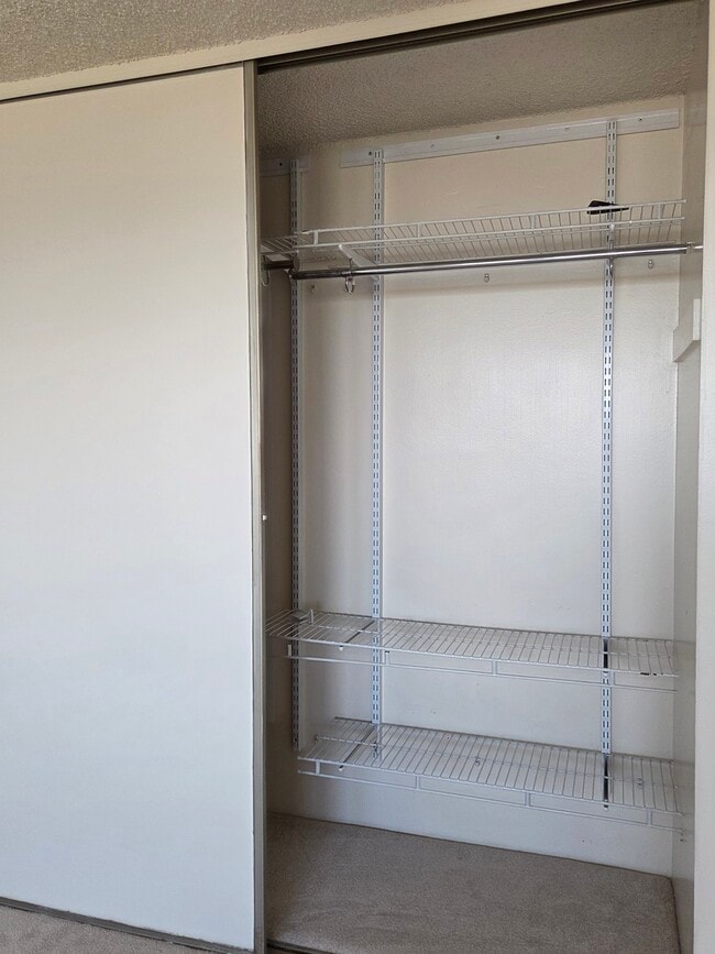 Master Bedroom Closet with shelving system