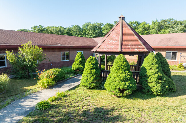 West Glocester Elementary School features a beautiful courtyard.