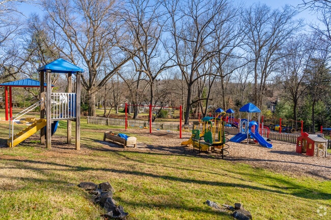 At Tarleton School, children can learn by playing on the extensive playgrounds.