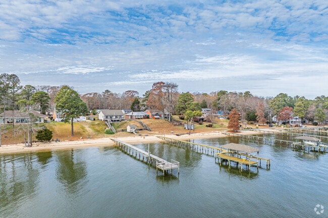Rushmere's James River waterfront homes frequently have private docks.