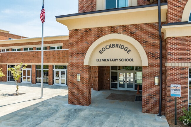 Entrance at Rockbridge Elementary School in Atlanta.