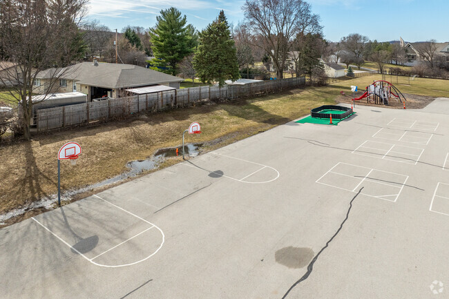 Students at Lannon Elementary School in Lannon, WI can play on the play area during break.