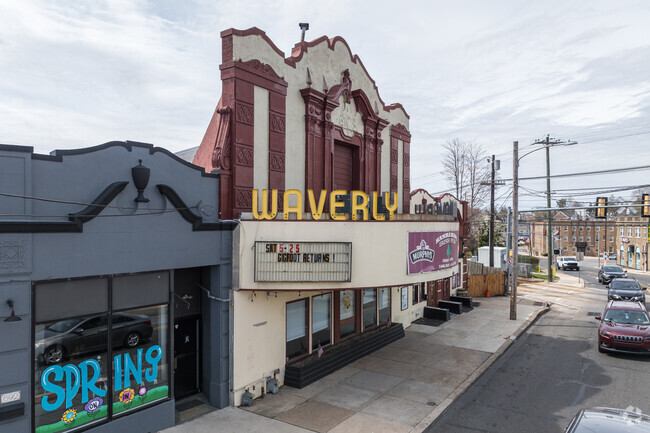 The neighborhood of Waverly takes its name from the Waverly Theater which, despite being closed since 1984, still stands on Burmont Avenue.