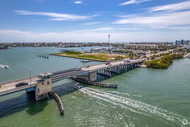 The Tom Stuart causeway bridge will help you get in & out of Madeira Beach.