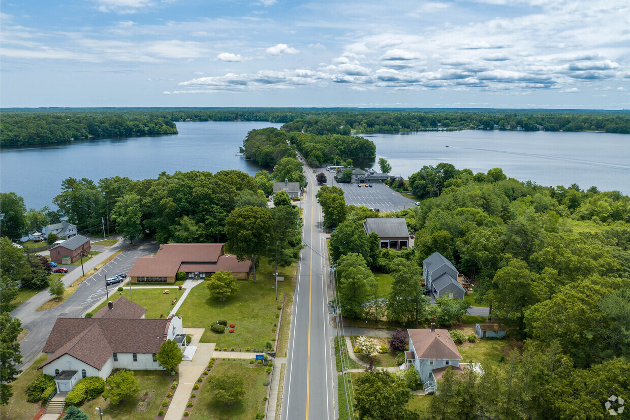 Aerial Photography Map of Hanson, MA Massachusetts