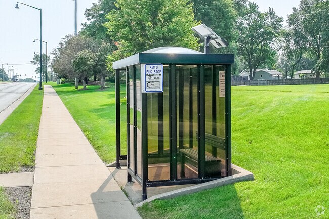 Bus stops and transit options are a popular travel way near Rolling Green.