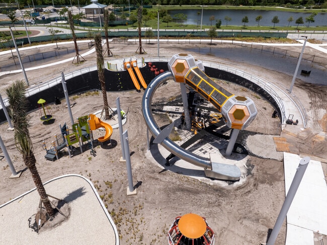 Canyon District has a new playground with a speedy silver slide.