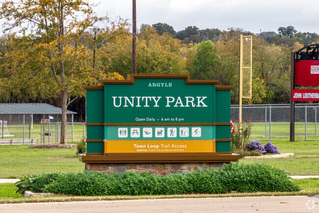 Unity Park in Argyle is a traditional green space with ballfields and more.