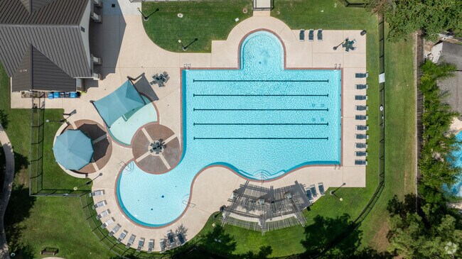 The Spring Trails community center offers a refreshing pool for residents to enjoy.