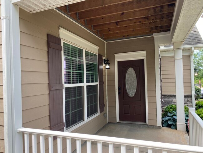 Lower covered porch and entrance