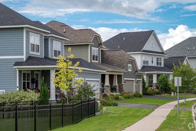 Rows of newer homes can be found on the west side of Bayport near St. Croix Prep.