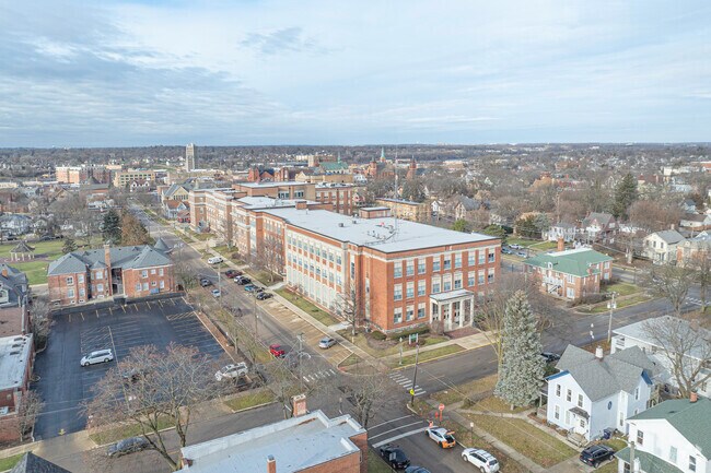 Phoenix is a sprawling campus when viewed from above.