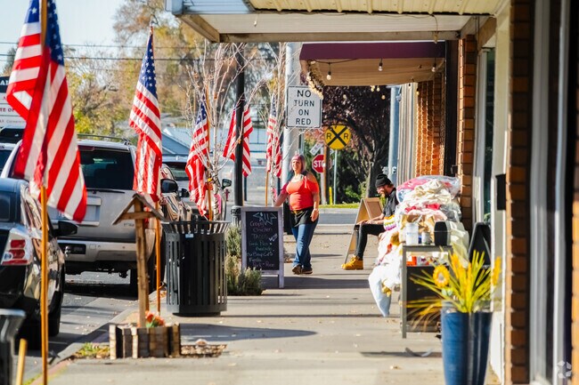 Main Street in Cold Springs is bustling with local shops.