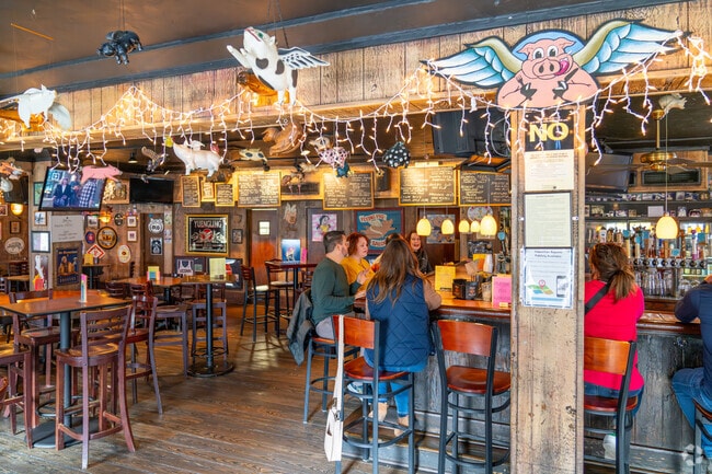 Grab a drink and watch the big game with friends at Flying Pig Saloon in Malvern.