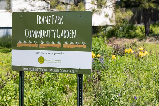 Franz Park’s community garden provides space for residents to grow fresh, local produce.