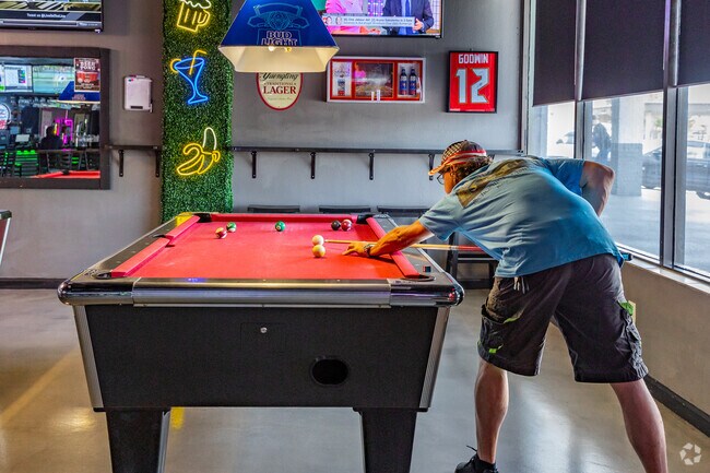 At the Drunk'n Monkey bar in Elfers you can find a game of pool and a cold beer.