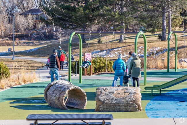 The swings at Ralston Central Park are great for kids of all ages.