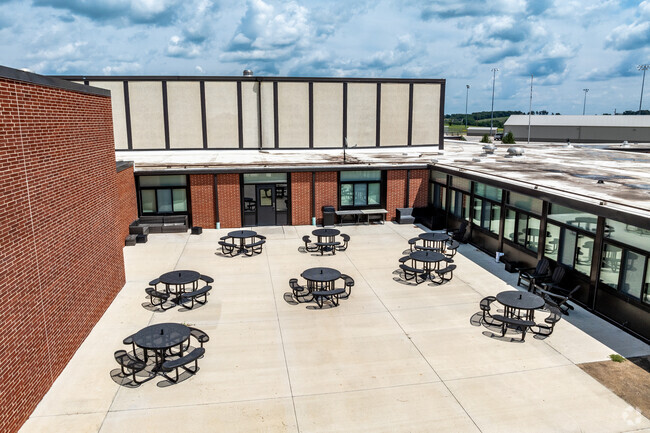 Adair-Casey Elementary students and staff have outdoor learning and dining space available.