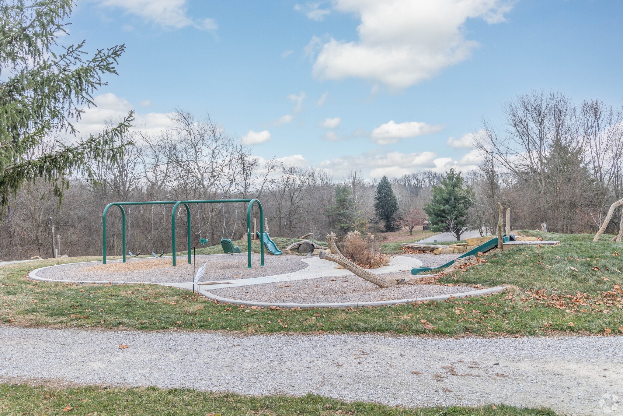 There is a fun playground at Infirmary Mound Park.