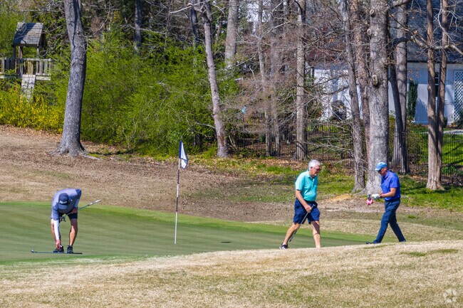 Residents of The Oaks spend their mornings on the course at Chapel Hill Country Club.