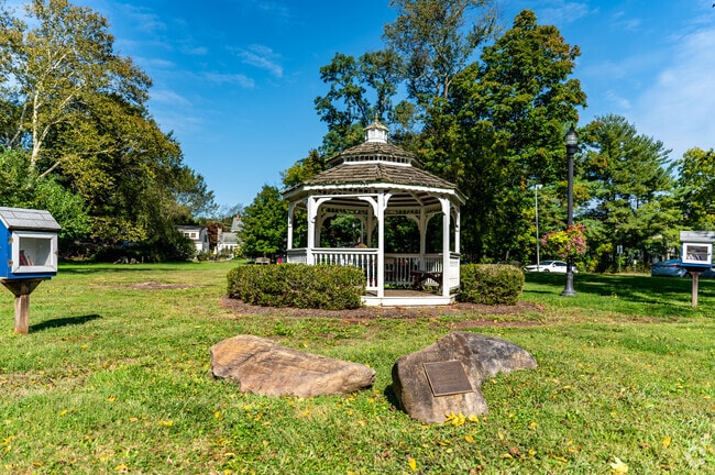 Grab a book and relax under the gazebo at Weeden Park in Lawrenceville.