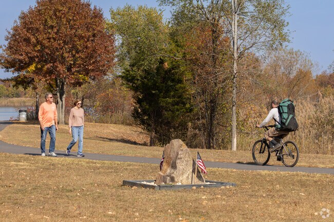 Falls Township Community Park features trails, sports fields and a playground for outdoor fun.
