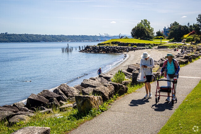 Residents of Ruston enjoying the water walk.