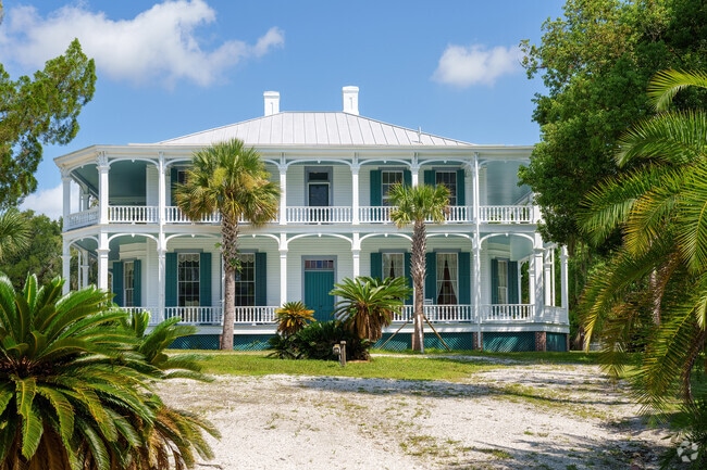 Constructed in 1871, DeBary Hall is a historic Plantation Estates landmark.