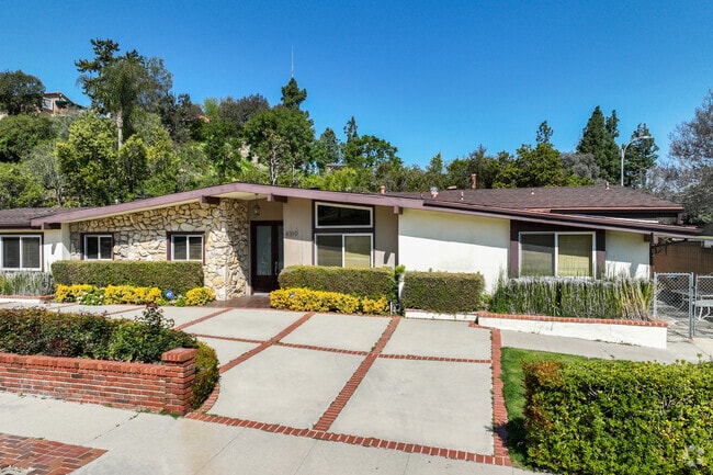 Mid-Century style home located in the residential area of Tarzana.