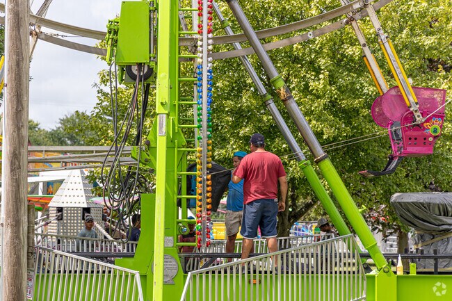 Every Summer, many carnival rides are set up for Amboy Depot Days.