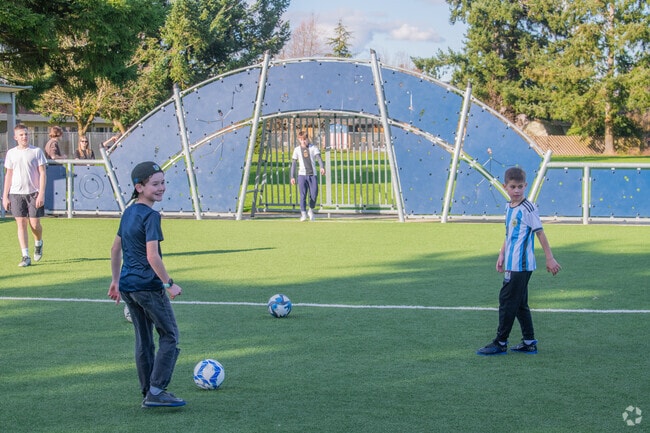 Play a game with the neighbors at the Brannan Park Soccer Pitch a few minutes from South Auburn.