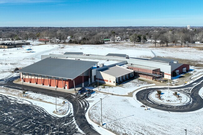 Students at Heritage Intermediate Grade Center have acres of space to exercise and play.