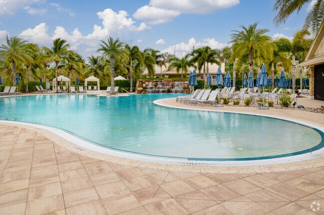 Winding Cypress offers resort-style amenities, including a zero-entry pool with a waterfall.