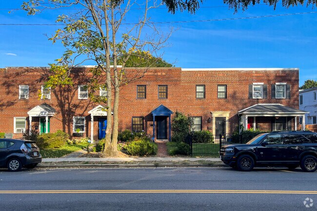 Brick row homes are a common sighting throughout Parker-Gray.