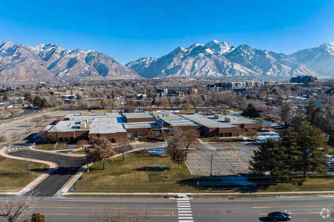 Jordan Valley School has beautiful views of the Wasatch Mountains.