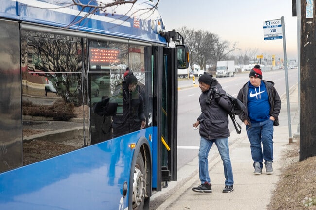Stone Park is serviced by a semi frequently running Pace Bus network.